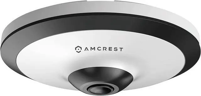 Main image of Amcrest Fisheye IP POE Camera, 360° Panoramic 5MP Camera, Fish Eye Security Indoor Camera, 33ft Nightvision, IVS Features and People Counting, MicroSD Recording, IP5M-F1180EW-V2 (White) (Refurbished)