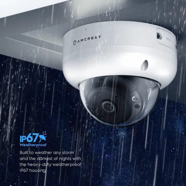 Alt view image 8 of 8 - amcrest panoramic ip poe camera, 180 panoramic 4-megapixel poe ip dome camera, security outdoor camera, 50ft nightvision, ivs features and people counting, microsd recording, ip4m-pd183ew-ai white