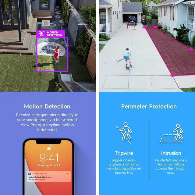 Alt view image 5 of 7 - Amcrest Panoramic IP POE Camera, 180° Panoramic 4-Megapixel POE IP Bullet Camera, Security Outdoor Camera, 65ft Nightvision, IVS Features and People Counting, MicroSD Recording, IP4M-PB181EW-AI White