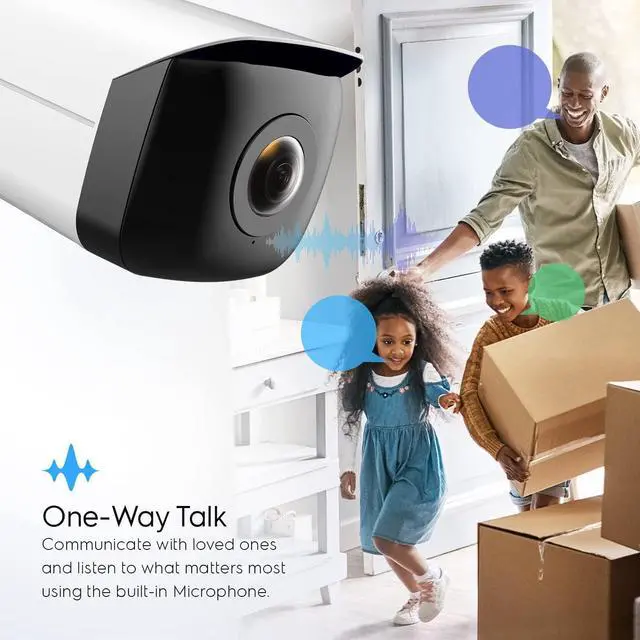 Alt view image 6 of 7 - Amcrest Panoramic IP POE Camera, 180° Panoramic 4-Megapixel POE IP Bullet Camera, Security Outdoor Camera, 65ft Nightvision, IVS Features and People Counting, MicroSD Recording, IP4M-PB181EW-AI White