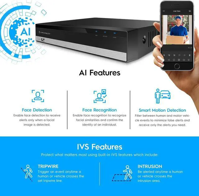 Alt view image 4 of 7 - Amcrest 5MP UltraHD 8 Channel DVR Security Camera System Recorder, 5MP Security DVR for Analog Security Cameras, Remote Smartphone Access, HDD & Cameras NOT Included (AMDV5M8)
