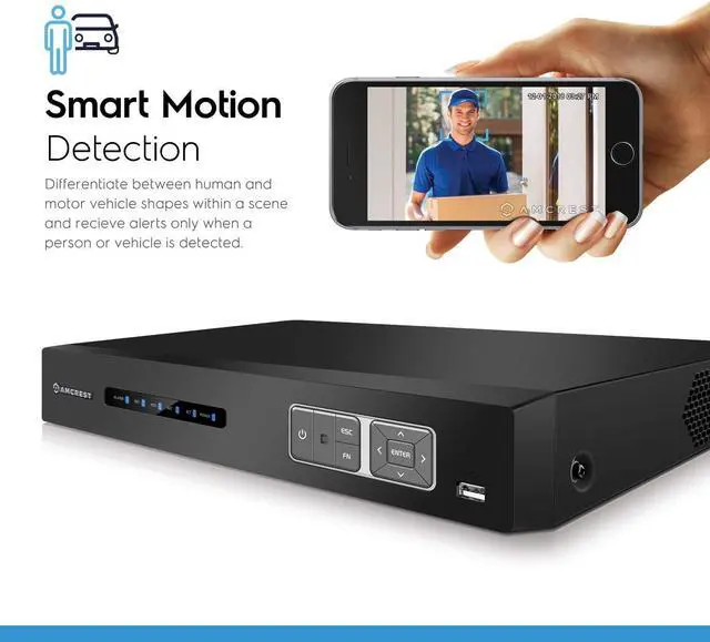 Alt view image 3 of 6 - Amcrest 4K UltraHD 16 Channel AI DVR Security Camera System Recorder, 8MP Security DVR for Analog Security Cameras & Amcrest IP Cameras, AI Smart DVR, HDD & Cameras NOT Included (AMDV5116-I3)