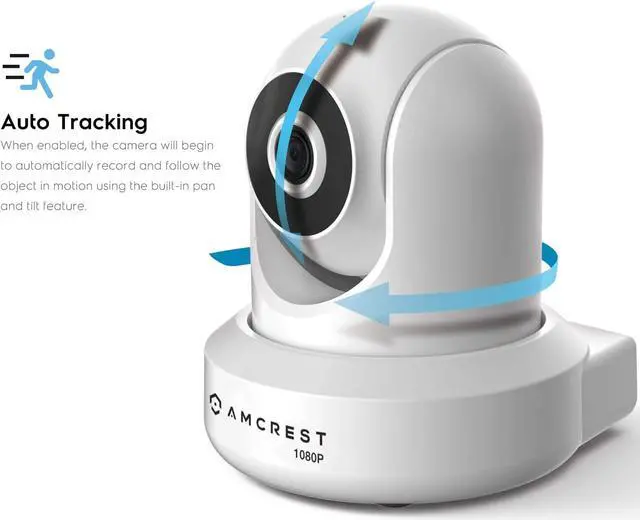 Alt view image 4 of 8 - Amcrest 1080p WiFi Camera Indoor, 2MP Pan/Tilt Home Security Camera, Auto-Tracking, Motion & Audio Detection, Privacy Mode, Enhanced Browser Compatibility, H.265, Two-Way Talk IP2M-841W-V3 (White)