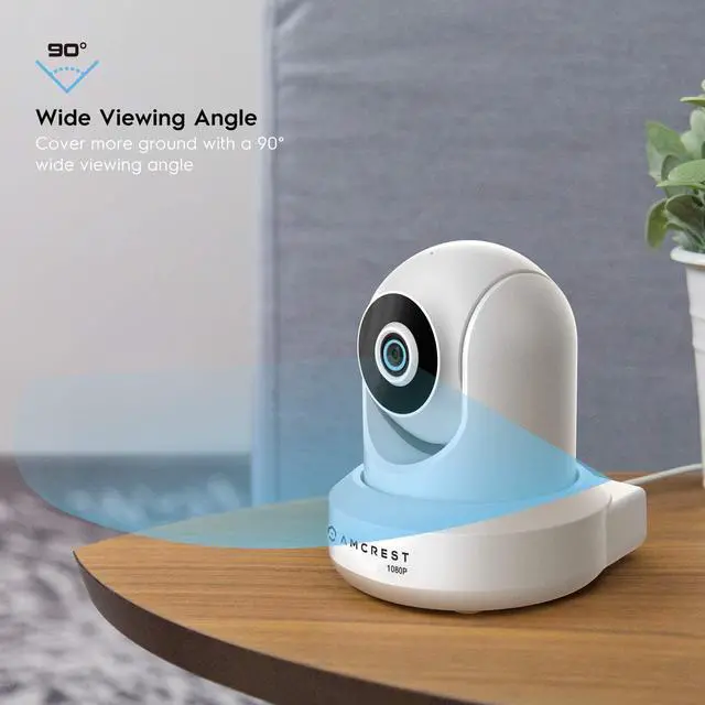 Alt view image 7 of 8 - Amcrest 1080p WiFi Camera Indoor, 2MP Pan/Tilt Home Security Camera, Auto-Tracking, Motion & Audio Detection, Privacy Mode, Enhanced Browser Compatibility, H.265, Two-Way Talk IP2M-841W-V3 (White)