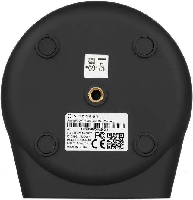 Alt view image 7 of 8 - Amcrest UltraHD 2K (3MP/2304TVL) WiFi Video Security IP Camera with Pan/Tilt, Dual Band 5ghz/2.4ghz, Two-Way Audio, 3-Megapixel @ 20FPS, Wide 90° Viewing Angle and Night Vision IP3M-941B (Black)