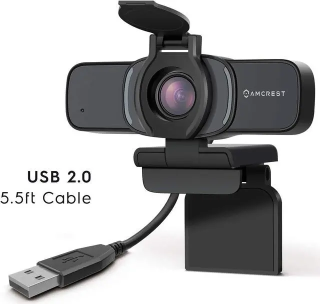 Alt view image 5 of 7 - Amcrest 1080P Webcam with Microphone & Privacy Cover, Web Cam USB Camera, Computer HD Streaming Webcam for PC Desktop & Laptop w/ Mic, Wide Angle Lens (AWC201-B)