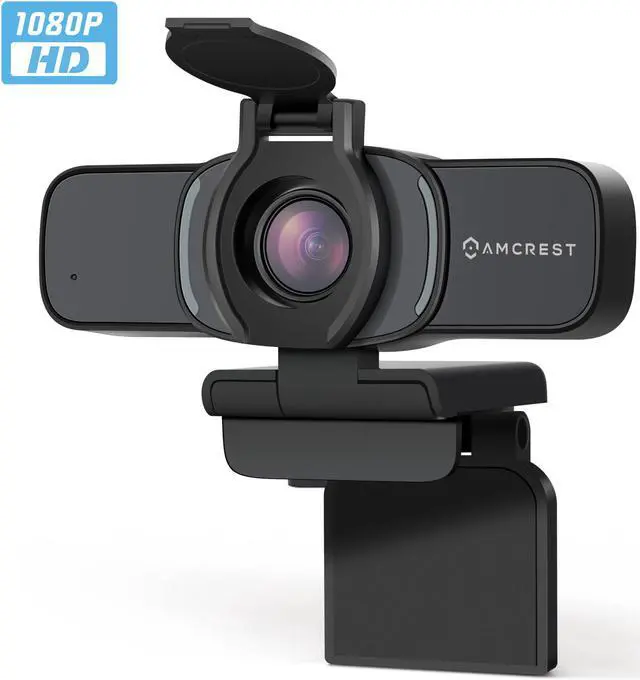 Main image of Amcrest 1080P Webcam with Microphone & Privacy Cover, Web Cam USB Camera, Computer HD Streaming Webcam for PC Desktop & Laptop w/ Mic, Wide Angle Lens (AWC201-B)