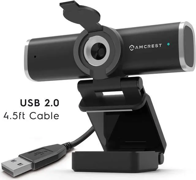 Alt view image 4 of 6 - Amcrest 1080P Webcam with Microphone & Privacy Cover, Web Cam USB Camera, Computer HD Streaming Webcam for PC Desktop & Laptop w/Mic, Wide Angle Lens & Large Sensor for Superior Low Light (AWC195-B)