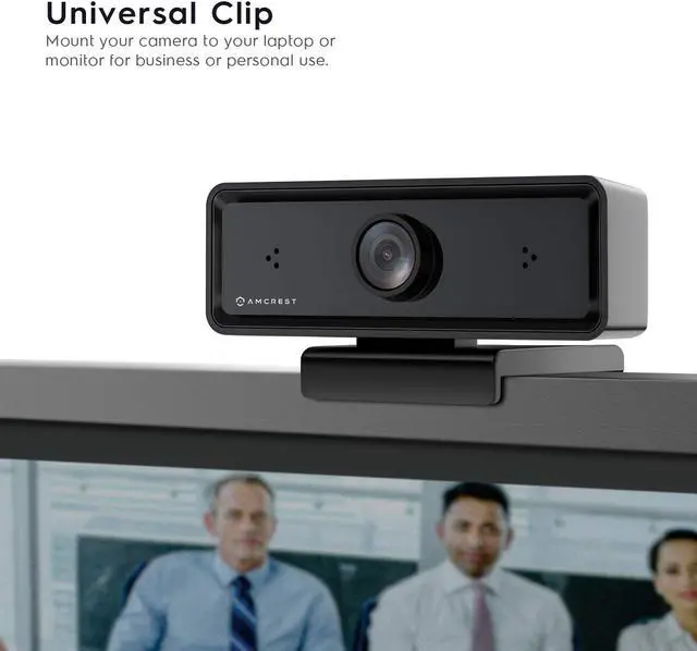 Alt view image 4 of 7 - Amcrest Dual-Mic 1080P Webcam with Two Microphones for Enhanced Audio & 3D Noise Cancellation, Web Cam USB Computer Camera for PC Desktop & Laptop, Auto-White Balance for Superior Low Light, (AWC2198)