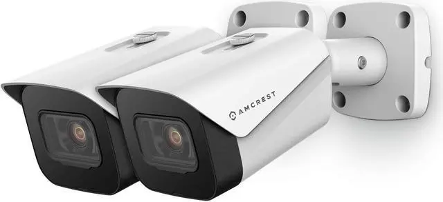 Main image of 2-Pack Amcrest UltraHD 4K (8MP) Bullet POE IP Camera, 3840x2160, 131ft NightVision, 2.8mm Lens, IP67 Weatherproof, MicroSD Recording, White (2PACK-IP8M-2496EW)