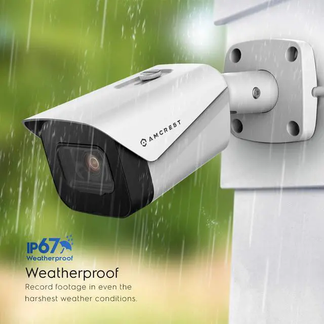 Alt view image 6 of 6 - 2-Pack Amcrest UltraHD 4K (8MP) Bullet POE IP Camera, 3840x2160, 131ft NightVision, 2.8mm Lens, IP67 Weatherproof, MicroSD Recording, White (2PACK-IP8M-2496EW)