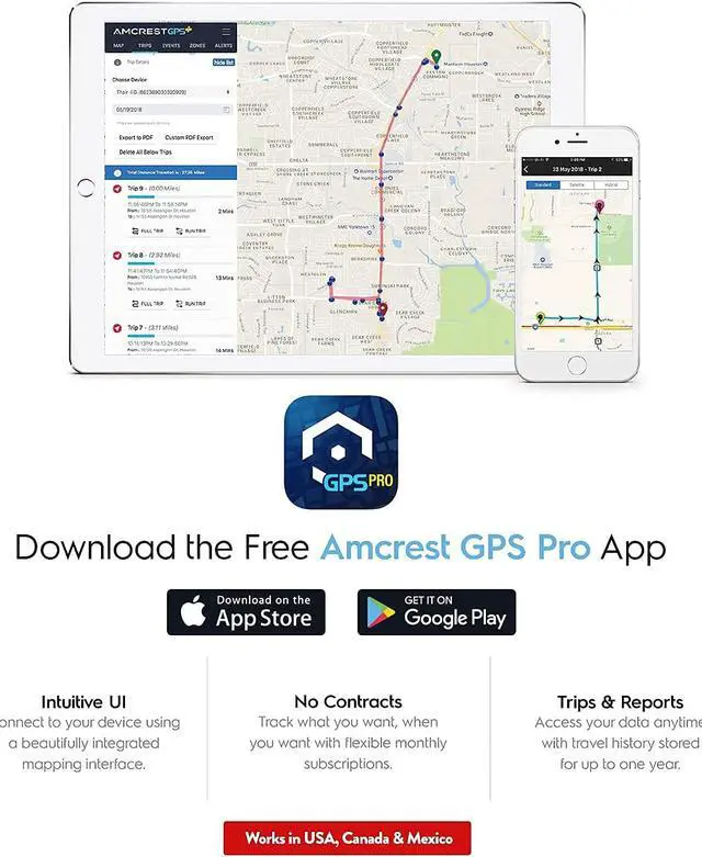 Alt view image 4 of 7 - Amcrest GPS GL300 GPS Tracker for Vehicles (4G LTE) - Portable Mini Hidden Real-Time GPS Tracking Device for Vehicles, Cars, Kids, Pets, Assets, Text/Email/Push Alerts, Twin Magnet Weatherproof Case