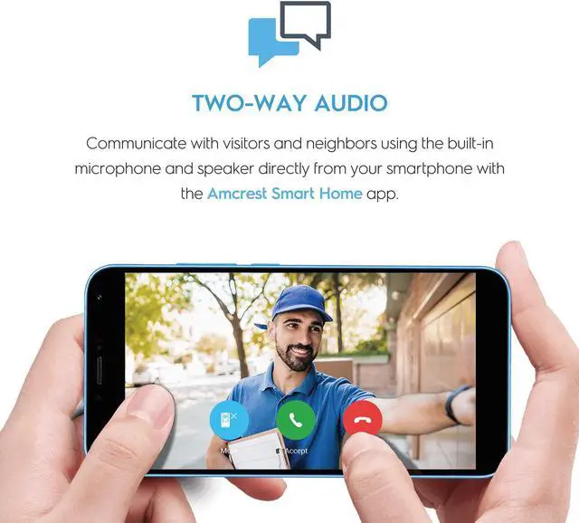 Alt view image 4 of 7 - Amcrest 4MP Video Doorbell Camera Pro, Outdoor Smart Home 2.4GHz and 5GHz Wireless WiFi Doorbell Camera, Micro SD Card, AI Human Detection, IP65 Weatherproof, 2-Way Audio, 164º Wide-Angle Wi-Fi AD410