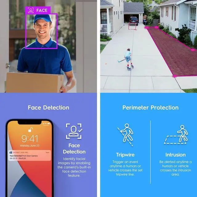 Alt view image 4 of 7 - Amcrest Night Color AI Bullet IP PoE Camera w/ 164ft Full Color Nightvision, Security IP Camera Outdoor, Built-in Microphone, Face Detection, Human & Vehicle Detection, 4K@30fps IP8M-TB2886EW-AI