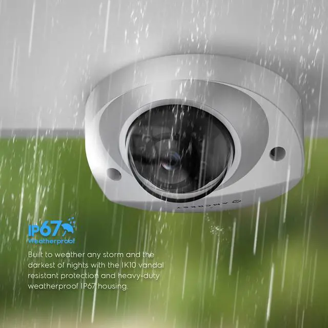 Alt view image 6 of 7 - amcrest 5-megapixel wedge ip poe ai camera, security ip camera outdoor, built-in microphone, human & vehicle detection, perimeter protection, 98ft night vision, 130 fov, 5mp@20fps ip5m-w1150ew-ai