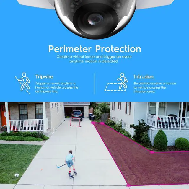 Alt view image 4 of 7 - amcrest 5-megapixel wedge ip poe ai camera, security ip camera outdoor, built-in microphone, human & vehicle detection, perimeter protection, 98ft night vision, 130 fov, 5mp@20fps ip5m-w1150ew-ai