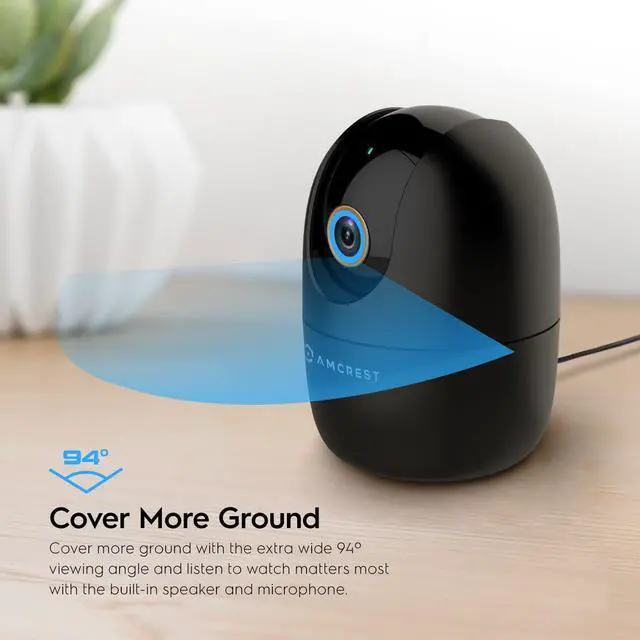 Alt view image 6 of 8 - Amcrest 4MP WiFi Camera Indoor, Dog Camera, Sound & Baby Monitor, Human & Pet Detection, Motion-Tracking, w/ 2-Way Audio, Pan/Tilt Wireless IP Camera, Night Vision, Smart Home ASH41-B