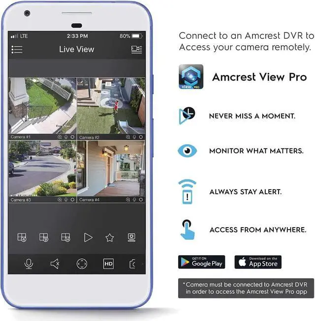 Alt view image 5 of 6 - Amcrest 4K Analog Outdoor Security Camera, Bullet 4K (8MP) @15fps, CCTV-Coax-BNC, 130ft Night Vision, IP67 Metal, (Not an IP Camera) (DVR Required, Not Included) (AMC4KBC28-B) (Refurbished)