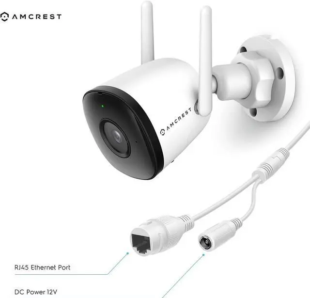Alt view image 6 of 7 - Amcrest 1080P WiFi Camera Outdoor, Smart Home 2MP Bullet IP Security Camera Outdoor Wireless, 98ft Nightvision, 256GB MicroSD Storage (Sold Separately), ASH22-W (Wired Power) (Refurbished)