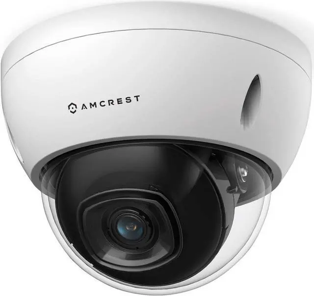 Main image of Amcrest UltraHD 4K (8MP) AI Outdoor Security POE IP Camera, 3840x2160, 4K @30fps, Face Detection, Human & Vehicle Detection, IK10 Vandal Resistant Dome, White (IP8M-2693EW-AI) (Refurbished)