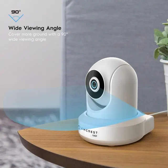 Alt view image 7 of 7 - Amcrest 1080P WiFi Security Camera 2MP Indoor Pan/Tilt Wireless IP Camera, REP-IP2M-841W (White) (Refurbished)