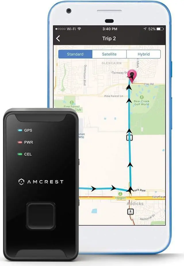 Main image of Amcrest 4G LTE GPS Tracker - Portable Mini Hidden Real-Time GPS Tracking Device for Vehicles, Cars, Kids, Persons, Assets w/Geo-Fencing, 14 Day Battery (AM-GL300W-4G) (Refurbished)