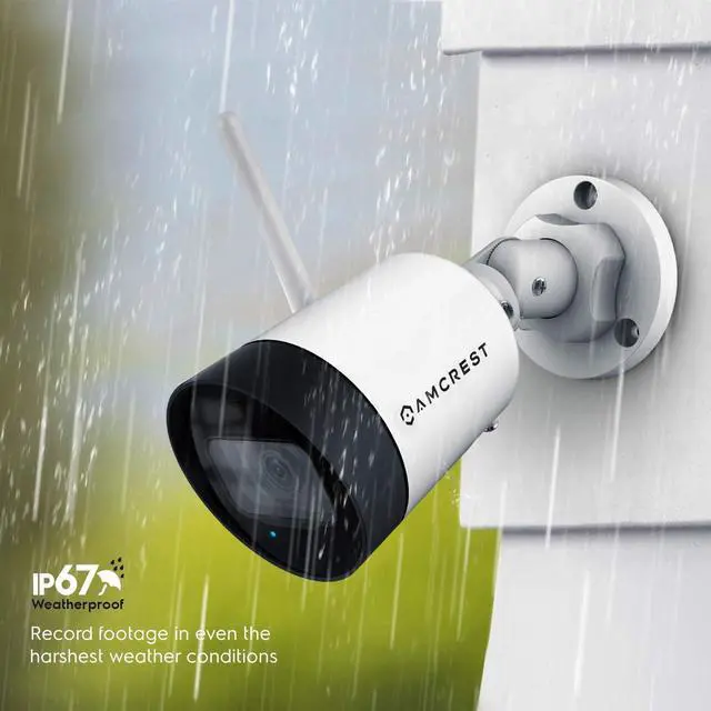 Alt view image 5 of 5 - Amcrest SmartHome 4MP Outdoor WiFi Camera Bullet 4MP Outdoor Security Camera, 98ft Night Vision, Built-in Mic, 101° FOV, 2.8mm Lens, MicroSD Storage, ASH42-W-V2 (White) (Refurbished)