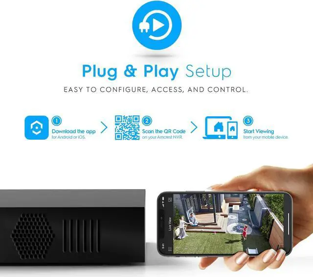 Alt view image 4 of 7 - Amcrest 4K 16CH NVR NV4116-A2 (1080p/3MP/4MP/5MP/8MP) Network Video Recorder - Supports up to 16 x 8MP/4K IP Cameras, 16-Channel Pre-Installed 2TB Hard Drive NV4116-2TB