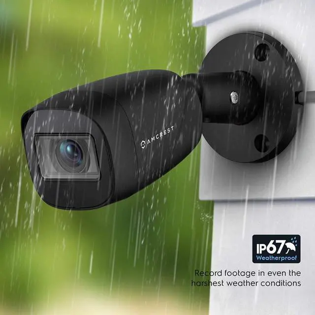 Alt view image 7 of 7 - Amcrest Full HD 1080P 1920TVL Bullet Outdoor Security Camera (Quadbrid 4in1 HD-CVI/TVI/AHD/Analog), 2MP 1920x1080, 129° FOV, Black AMC1081BC28-B-V4