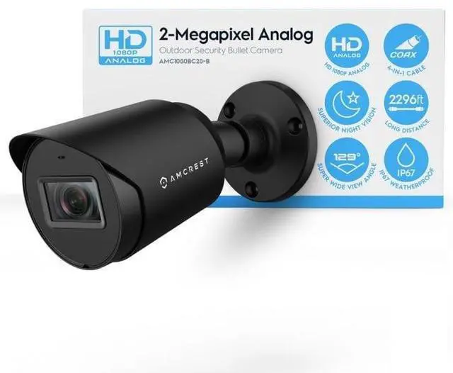 Main image of Amcrest 2MP Bullet Security Camera HD-CVI/TVI/AHD/Analog AMC1080BC28-B