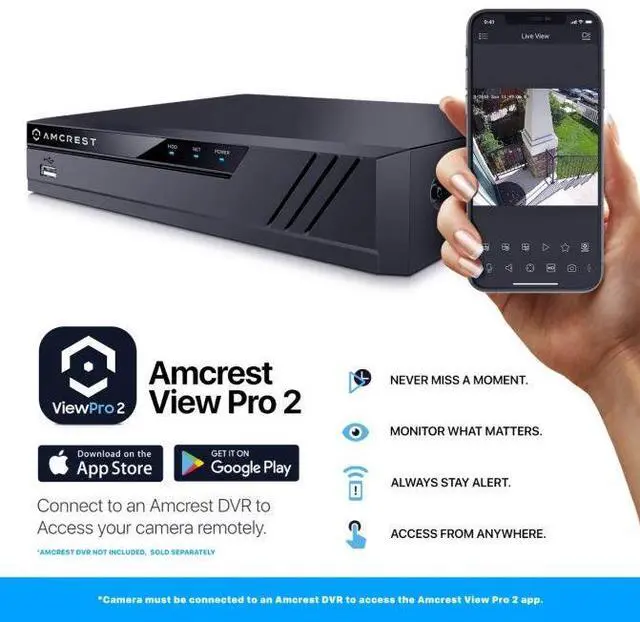 Alt view image 6 of 6 - Amcrest 2MP Bullet Security Camera HD-CVI/TVI/AHD/Analog AMC1080BC28-B