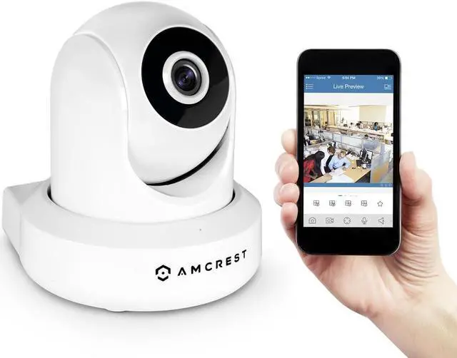 Alt view image 2 of 6 - Amcrest 2K WiFi Security Camera UltraHD 3MP Pan Tilt Wireless IP Camera Dual Band 5ghz/2.4ghz,  Two-Way Audio, 3-Megapixel (3MP/2304TVL), Cloud/MicroSD/NVR Storage, PTZ Digital Zoom IP3M-941W (White)