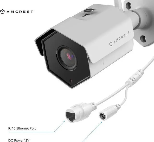 Alt view image 2 of 6 - Amcrest 4MP WiFi Wireless Outdoor Camera 2688 x 1520p Bullet Security IP Outdoor WiFi Camera, IP67 Waterproof, 118° Viewing Angle, MicroSD Recording, 98ft Night Vision, IP4M-1026W (White)