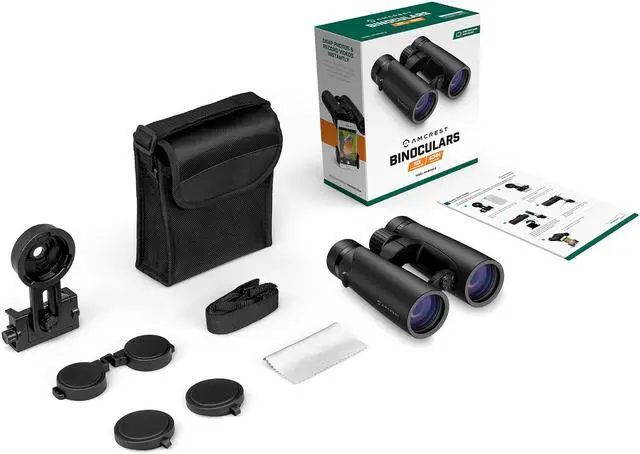 Alt view image 5 of 7 - Amcrest 10x42 Roof Prism Binoculars for Adults, HD Professional Binoculars for Bird Watching, Travel, Stargazing, Hunting, Concerts, Sports, BAK-4 Prisms, Smart Phone Adaptor for Photography