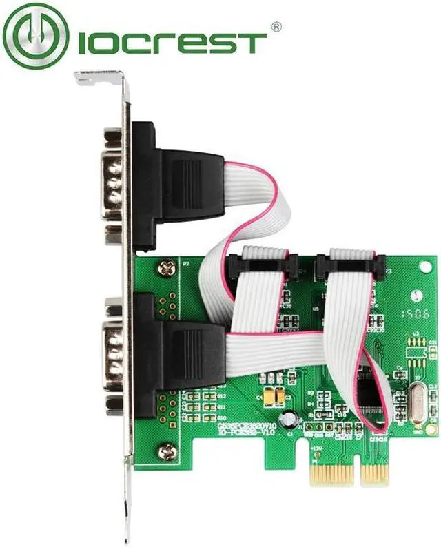Main image of Amify IOCREST PCI Express 2 Ports Serial rs232 com db9 controller card PCI-e 1.0 x 1 dual port I/O adapter converter wch 382 chip