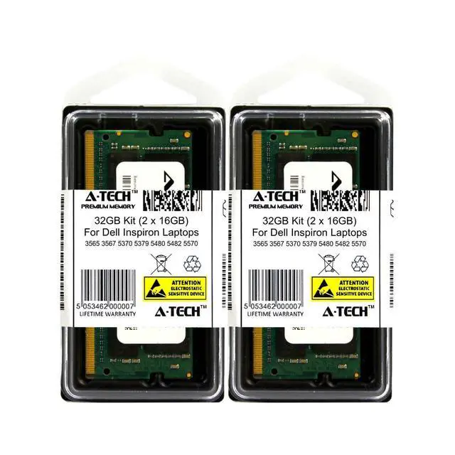 Alt view image 2 of 3 - 32GB 2x16GB DDR4 Memory RAM for DELL INSPIRON 3565 3567 5370 5379 5480 5482 5570