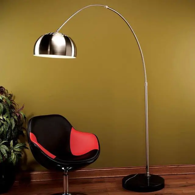 Alt view image 2 of 6 - Chrome Arch Floor Lamp