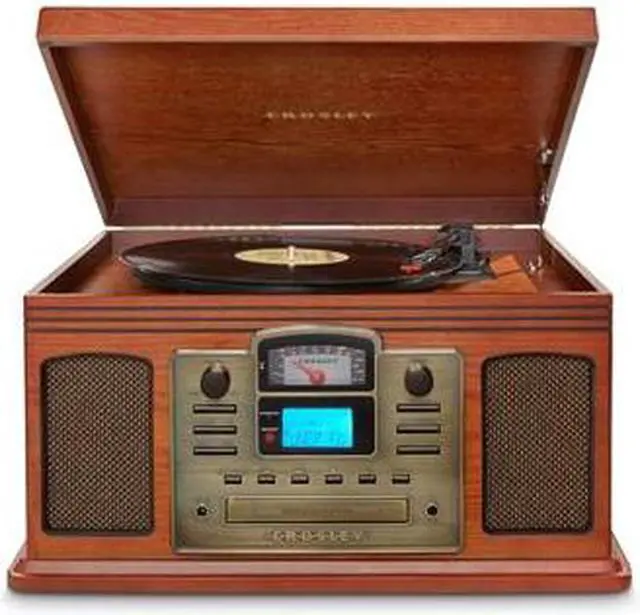 Alt view image 3 of 12 - Crosley CR2405A-PA Director CD Recorder with Cassette Player (Paprika)