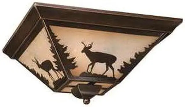 Main image of Vaxcel Bryce 14" Flush Mount Burnished Bronze - CC55414BBZ