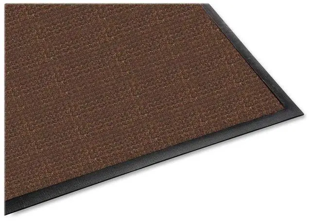 Alt view image 3 of 14 - Genuine Joe Indoor/Outdoor Mat Waterguard Rubber Back 3'x5' Brown 58842
