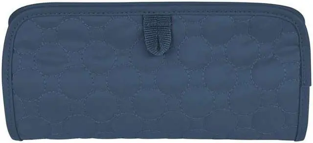 Main image of Travelon Jewelry and Cosmetic Clutch w/ Removable Center Pouch, Blue Quilted