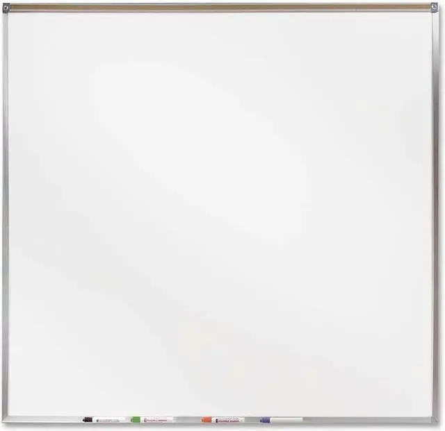 Alt view image 6 of 15 - Projection Board Dry-Erase Brd 4'x4' Aluminum Frame/White