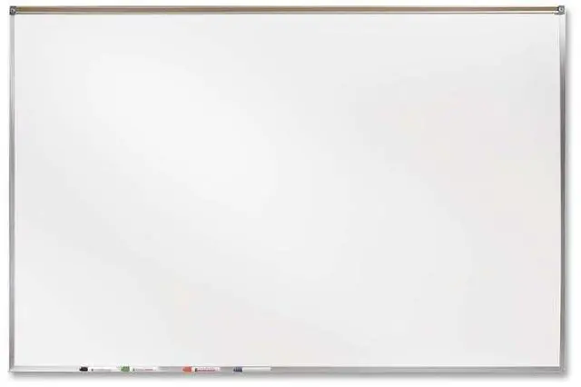 Alt view image 6 of 15 - Ghent 4' X 6' Feet Proma Porcelian Multimedia Boards Aluminum Framed Magnetic Projection / Markerboard With 1" Maprail