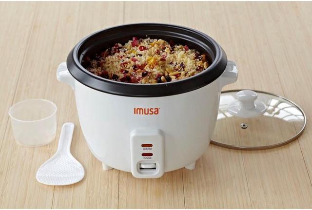 IMUSA GAU-00011 White 3-Cup Rice Cooker 