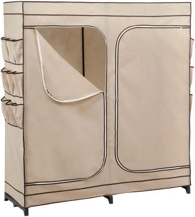 Alt view image 4 of 14 - Honey Can Do 60In Double Door Storage Closet With Shoe Organizer - WRD-01272