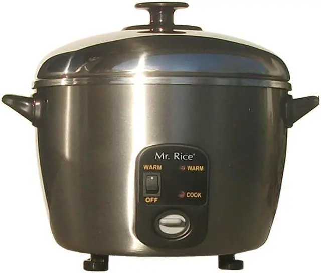 Main image of 3 Cups Stainless Steel Rice Cooker And Steamer By Sunpentown