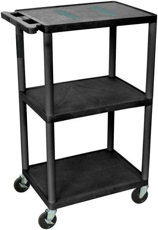 Alt view image 2 of 5 - 18D x 24W x 41H AV Cart 3 Shelves