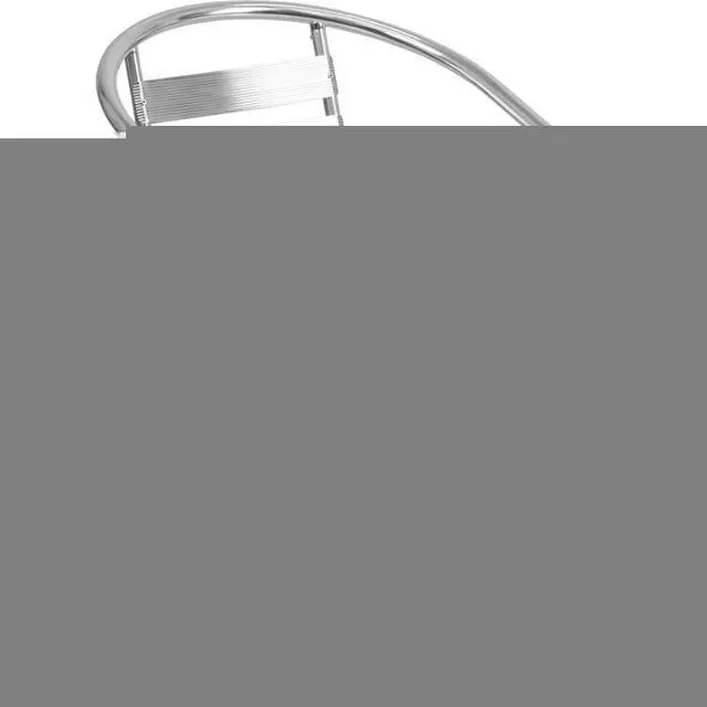 Main image of Commercial Aluminum Indoor-Outdoor Restaurant Stack Chair with Triple Slat Back and Arms