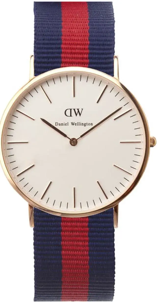 Main image of Daniel Wellington Classic Oxford Gold Tone Red Blue Mens Watch 0101DW
