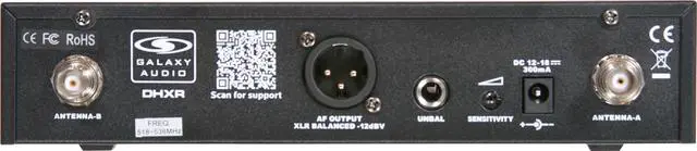 Alt view image 3 of 10 - Galaxy Audio DHXR/HH65 Handheld Wireless Microphone System - D (584-607 MHz)